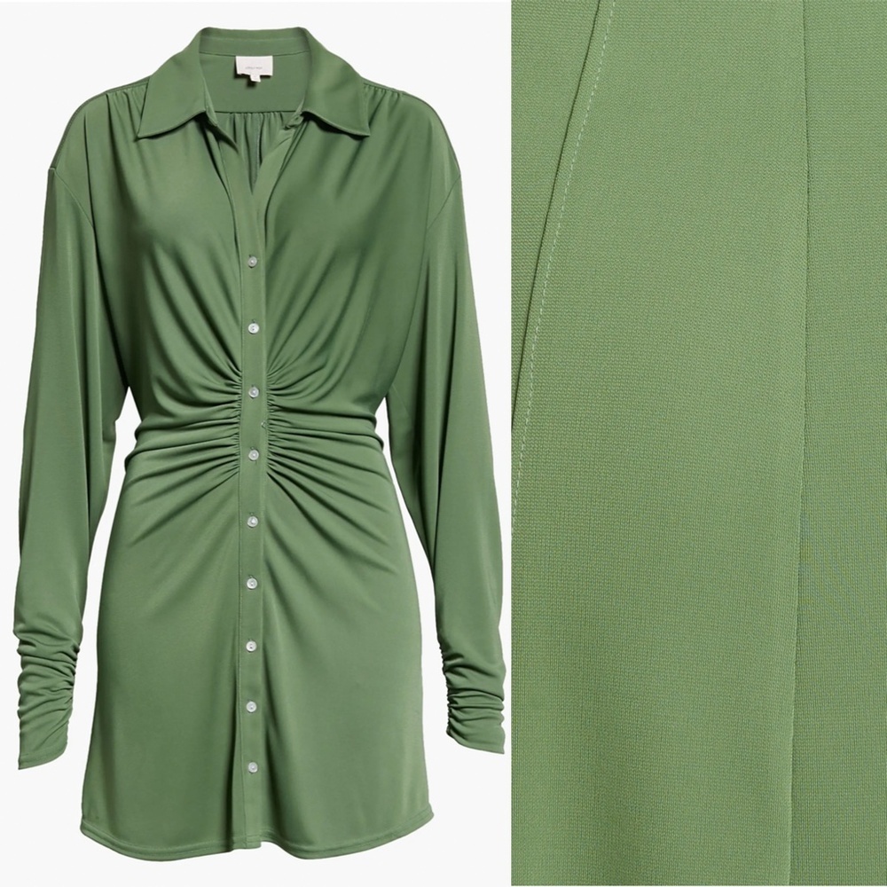 Cinq à Sept Olive Button-Down Mini Dress